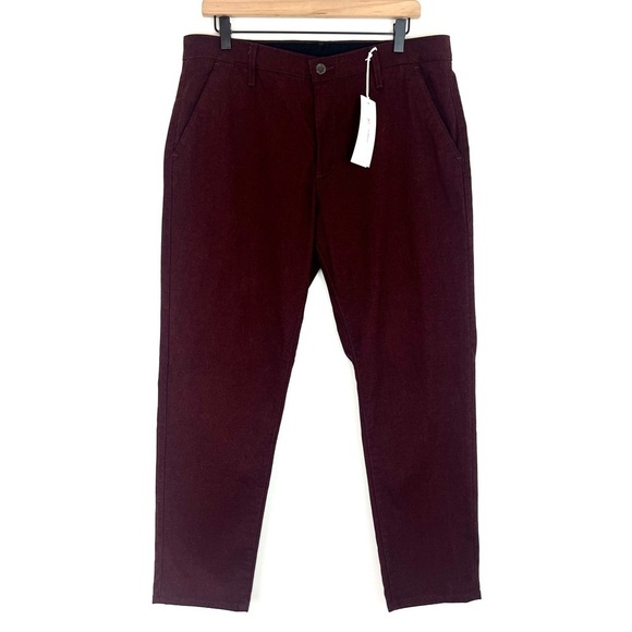AG Adriano Goldschmied Caden Tailored Twill Pants in Dark Sangria NWT Size 31 - Picture 4 of 12